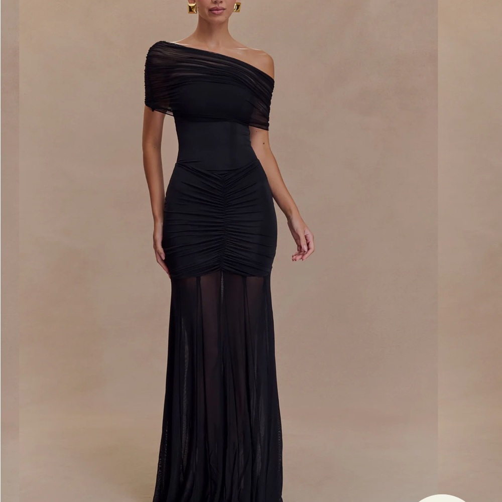 Meshki Black One Shoulder Dress